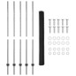 Pali di Recinzione vidaXL 10 pz U-Channel Grigio 150 cm Acciaio