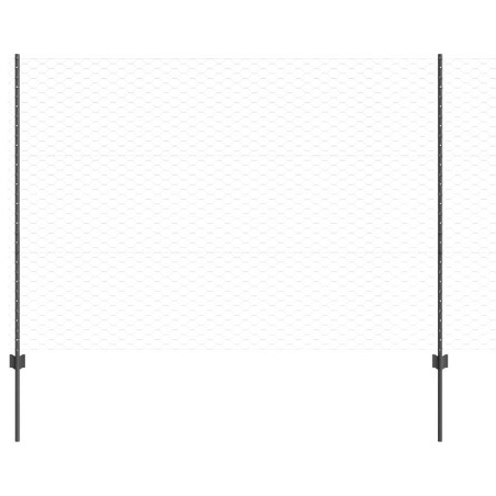 vidaXL Posti per Recinzione 10 pz U-Channel Grigio 150 cm Acciaio