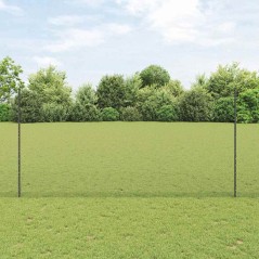 Pali da Recinzione vidaXL 10 pz U-Channel Grigio 160 cm Acciaio