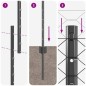 Posti per Recinzione vidaXL 10 pz Canale U Grigio 160 cm Acciaio Posti per Recinzione vidaXL 10 pz Canale U Grigio 160 cm Acciaio