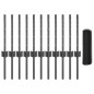 Posti per Recinzione vidaXL 11 pcs U-Channel Grigio 40 cm Acciaio