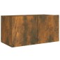 Set di Mobili Porta TV 4 pz Rovere Fumo in Legno Multistrato Set di Mobili Porta TV 4 pz Rovere Fumo in Legno Multistrato