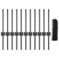 Pali per Recinzione vidaXL 11 pz U-Channel Grigio 40 cm Acciaio Pali per Recinzione vidaXL 11 pz U-Channel Grigio 40 cm Acciaio