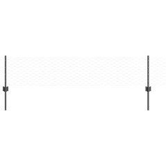 vidaXL Posti per Recinzione 11 pezzi U-Channel Grigio 40 cm Acciaio