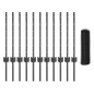 Pali di Recinzione vidaXL 11 pz U-Channel Grigio 60 cm Acciaio