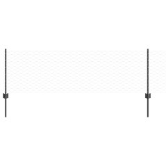 Pali di Recinzione vidaXL 11 pz U-Channel Grigio 60 cm Acciaio