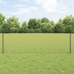 Posti per Recinzioni vidaXL 11 pcs U-Channel Grigio 80 cm Acciaio