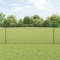 vidaXL Set di Recinzione da Giardino Set di 2 Grigio Metallo 25 x 1 m