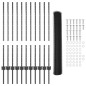 vidaXL Set di Recinzione da Giardino Set di 2 Grigio Metallo 25 x 1 m