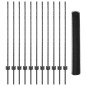 vidaXL Set di Recinzione Set di 2 Grigio Acciaio Verniciato a Polvere vidaXL Set di Recinzione Set di 2 Grigio Acciaio Verniciato a Polvere