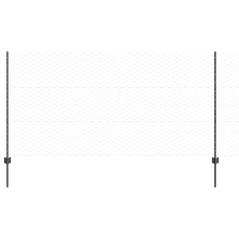 vidaXL Set Recinzione da Giardino Set di 2 Grigio Metallo Grande