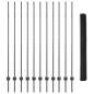 Posti per Recinto vidaXL 22 pz U-Channel Grigio 160 cm Acciaio
