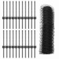 Pali per Recinzione vidaXL 11 pcs U-Channel Grigio 40 cm Acciaio