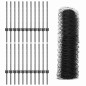 Posti per Recinzione vidaXL 11 pz U-Channel Grigio 60 cm Acciaio Posti per Recinzione vidaXL 11 pz U-Channel Grigio 60 cm Acciaio