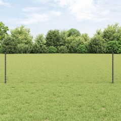 Pali Di Recinzione vidaXL 11 pcs U-Channel Grigio 60 cm Acciaio