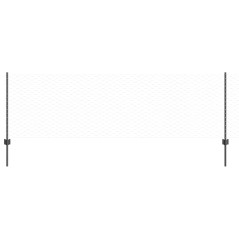 vidaXL Pali da Recinto 11 pezzi U-Channel Grigio 80 cm Acciaio
