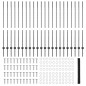 Posti per Recinzione vidaXL 22 pezzi U-Channel Grigio 140 cm Acciaio