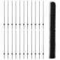 Pali della Recinzione vidaXL 22 pcs U-Channel Grigio 140 cm Acciaio