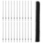 Coni di Recinzione vidaXL 22 pcs U-Channel Grigio 150 cm Acciaio