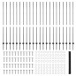 Posti per Recinzione vidaXL 22 pcs U-Channel Grigio 160 cm Acciaio