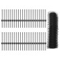 Pali per Recinzione vidaXL 11 pz U-Channel Grigio 40 cm Acciaio
