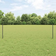 Posti per Recinzione vidaXL 11 pcs U-Channel Grigio 60 cm Acciaio