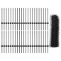 Pali per Recinto vidaXL 11 pcs U-Channel Grigio 60 cm Acciaio