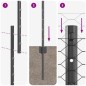 Pali di Recinzione vidaXL 22 pcs U-Channel Grigio 100 cm Acciaio Pali di Recinzione vidaXL 22 pcs U-Channel Grigio 100 cm Acciaio