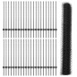 Posti per recinzione vidaXL 22 pz U-Channel Grigio 100 cm Acciaio