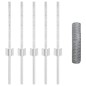 Pali per Recinzione vidaXL 5 pz U-Channel 40 cm Acciaio Galvanizzato