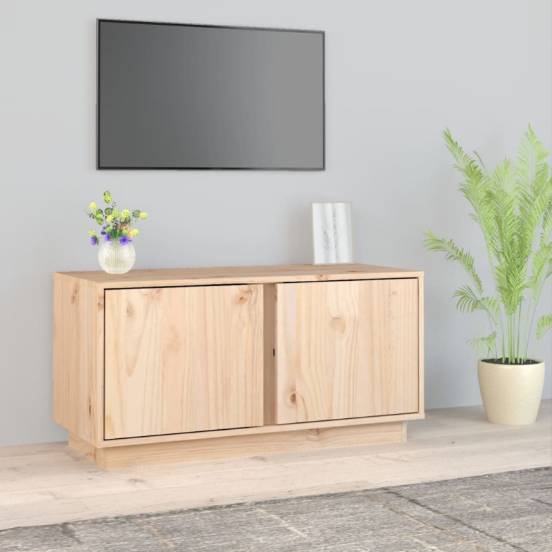 Mobile Porta TV 80x35x40,5 cm in Legno Massello di Pino Mobile Porta TV 80x35x40,5 cm in Legno Massello di Pino