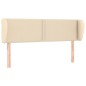 Testiera ad Orecchio Crema 147x23x78/88 cm in Tessuto Testiera ad Orecchio Crema 147x23x78/88 cm in Tessuto