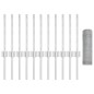 Pali per Recinzione vidaXL 11 pz U-Channel 40 cm Acciaio Galvanizzato