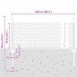vidaXL Set di Recinzione da Giardino Set di 2 Acciaio zincato 25 x 0,5 m