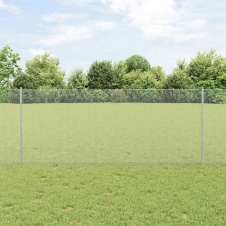 vidaXL Set di Recinzioni da Giardino Set di 2 Acciaio Zincato