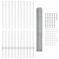 vidaXL Set di Recinzione da Giardino Set di 2 Acciaio zincato 25 x 1.2 m