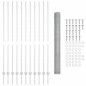 Posti per Recinzione vidaXL 22 pcs U-Channel 160 cm Acciaio Galvanizzato