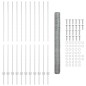 Pali di recinzione vidaXL 22 pezzi U-Channel 160 cm in acciaio zincato Pali di recinzione vidaXL 22 pezzi U-Channel 160 cm in acciaio zincato