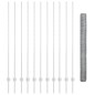 vidaXL Paletti per recinzione 22 pz U-Channel 160 cm acciaio galvanizzato
