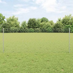 vidaXL Posti per Recinzione 11 pz U-Channel 80 cm Acciaio Galvanizzato