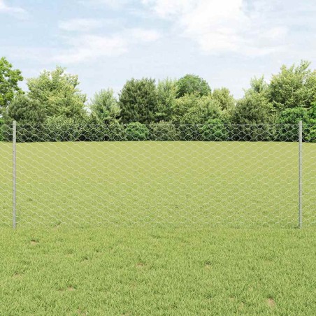 vidaXL Posti per Recinzione 11 pz U-Channel 80 cm Acciaio Galvanizzato