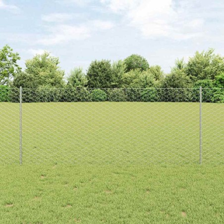 vidaXL Pali di Recinzione 10 pz U-Channel 140 cm Acciaio Galvanizzato