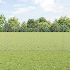 vidaXL Pali per Recinto 22 pz U-Channel 120 cm in Acciaio Zincato