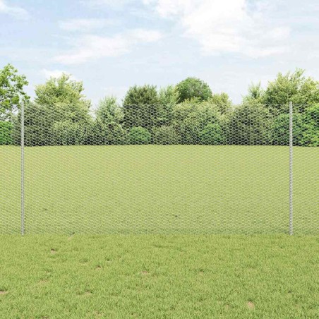 vidaXL Pali per Recinto 22 pz U-Channel 120 cm in Acciaio Zincato