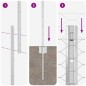 Post per Recinzione vidaXL 22 pz Canale a U 140 cm Acciaio Galvanizzato Post per Recinzione vidaXL 22 pz Canale a U 140 cm Acciaio Galvanizzato
