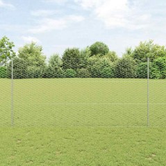 vidaXL Posti per Recinzione 22 pz U-Channel 150 cm Acciaio Galvanizzato