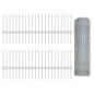 vidaXL Picchetti per recinzione 11 pz U-Channel 40 cm Acciaio zincato