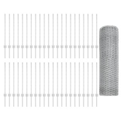 Poste per Recinzione vidaXL 11 pezzi U-Channel 80 cm Acciaio Galvanizzato