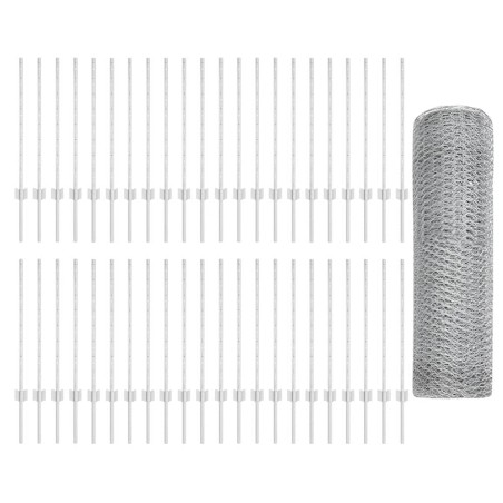Poste per Recinzione vidaXL 11 pezzi U-Channel 80 cm Acciaio Galvanizzato