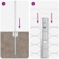 Poste per Recinzione vidaXL 11 pezzi U-Channel 80 cm Acciaio Galvanizzato